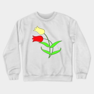 Red and yellow tulips Crewneck Sweatshirt